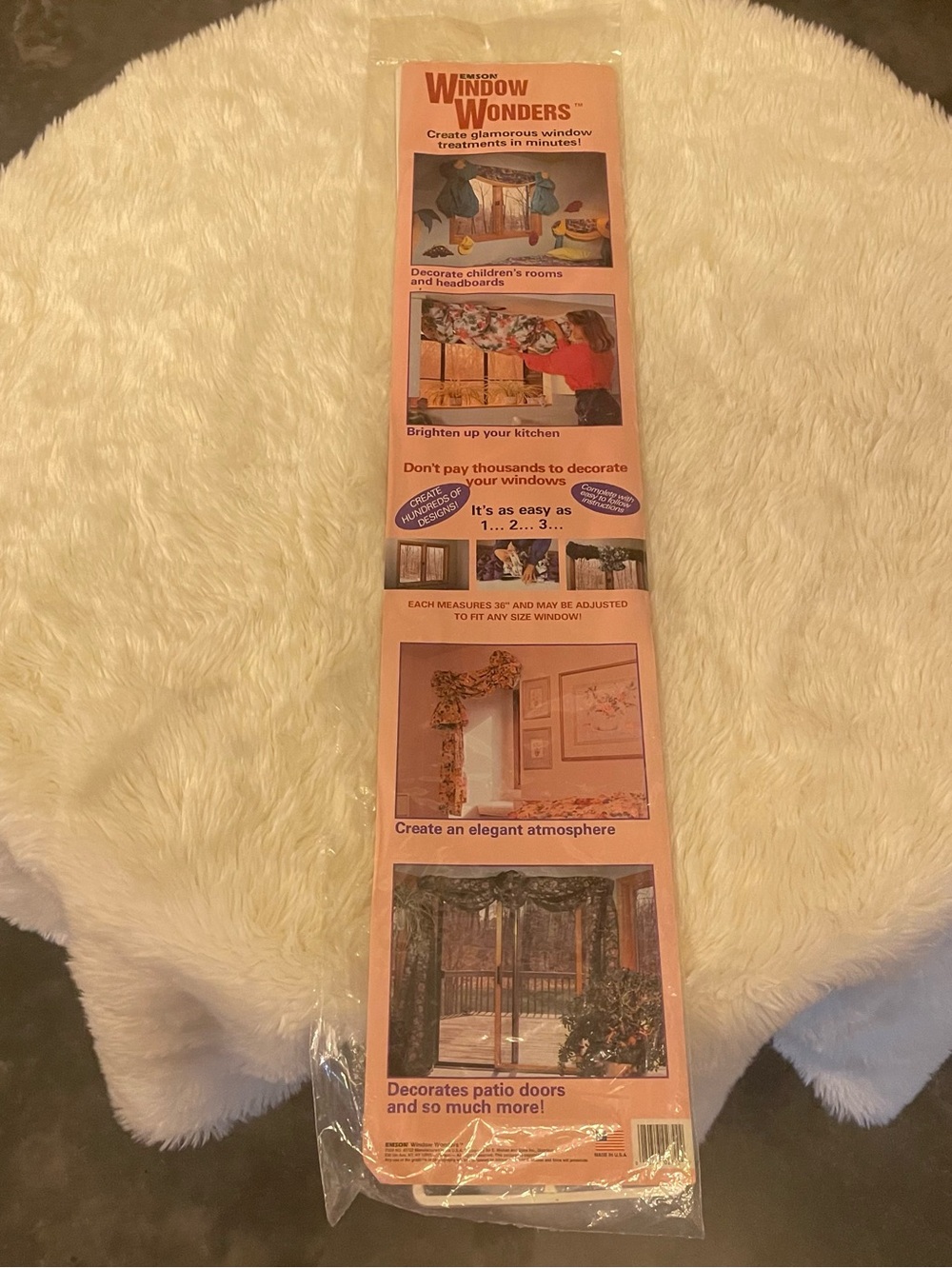 Vintage Emson Window Wonders Window Treatment Device. New In Bag.